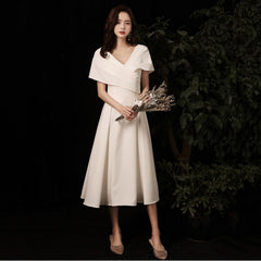 outfit White Evening Dress 2025 New Elegant Host Light Luxury French Registration Socialite Banquet Dress