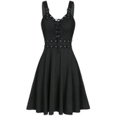 misunderstood outfit New Style Sleeveless Strap Loose Large Swing Sling Gothic Punk Women's Dress Female