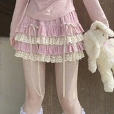 Lullabies and Late-Night Concerts in Rose Gardens Mini Skirt Dark Academia Kawaii Academia Y2K Cottagecore Coquette Fairycore Dollette Princesscore Bottoms