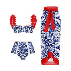 ZAFUAZ Vintage 2025 Women Swimwear Two Piece Swimsuit Luxury Bikini Beach Dress Designer Bathing Suit Summer Surf Wear Beachwear