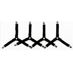 4Pcs/lot Bed Sheet Fasteners Holder Gadgets for Home Elastic Straps Adjustable Clips For Bed Sheet Organizer Mattress Cover Clip