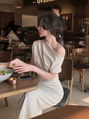 Fashion New Women Elegant Bodycon Slim Midi Party Dress Sexy Vintage Casual Prom Birthday Vestidos Female Chic Clothes Robe