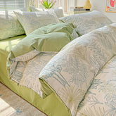 2025 Washed Cotton Double Yarn Single Quilt Cover Simple Wind Ins Wind Small Floral Korean Version Duvet Skin Friendly Bedding
