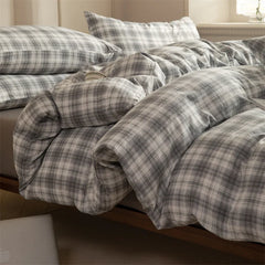 Plaid Style Duvet Cover 150x200 Quilt Cover Home Bedding Queen Size Comforter Cover housse de couette (Pillowcase Need Order)