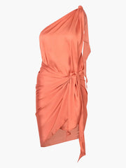 Women's One-Piece Swimsuit Solid Color One Shoulder Beach Dress Luxury Bikini Set Summer Vacation Bathing Suit Beachwear 2025