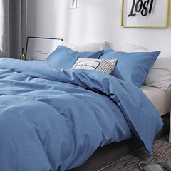 Solid Color Home King Queen Size Bedding Set Mirco Fiber Twin Full Duvet Cover Set Soft Skin Friendly Plain Quality Quilt Covers