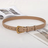 Luxury Designer Cowhide Leather Belt for Women Metal Buckle Waist Strap Female Jeans Dress Trouser All-match Decorative Waistban