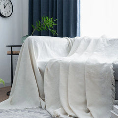 Nordic Sofa Blanket White Bohemian Throw Blankets with Tassel Outdoor Camping Picnic Mats Sofa Towels Home Decor Manta Blanca