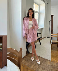 Christmas New Year Women Sets 2 Pieces Tassels Female Soft Cardigan & Mini Dress Elegant Ladies Knitted TrackSuit