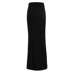 Fashion For Women Black Long Skirts High Waist Slim Seamless Elegant Ladies Gown Casual Summer 2024 New Female Maxi Skirts