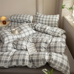 Plaid Style Duvet Cover 150x200 Quilt Cover Home Bedding Queen Size Comforter Cover housse de couette (Pillowcase Need Order)