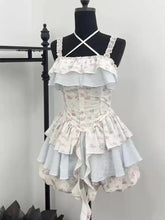 Lizbet's Summer Rose Garden Tea and Pastry Cafe Dress Kawaii Academia Y2K Cottagecore Coquette Fairycore Dollette Princesscore