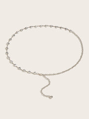 2025 Fashion Women Diamond Heart Chain Waist Belt Skirt Dress with Waistband Chain Decoration Thin Waistband Accessories