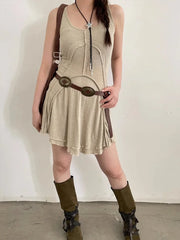 Fashion Gothic Designer Brown Vintage Y2k Ethnic Style Waist Chain 2023 New Summer Bohemian Belt with Dress Jeans Belt