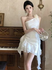 High Quality French Fashion Mini Dress For Women 2025 Summer Ladies Hotsweet Sleeveless Sexy Party Evening Dresses Vestidos