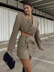High Waist Skirt Suits Women Suit For Womens Female Blazer Sets With Skirt 2023 Autumn Winter Fashion Skirts Woman New