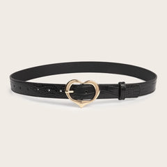 Luxury Designer Women Y2k Belt PU Leather Love Heart Pin Buckle Personality Female Vintage Waistband Jeans Dress Accessories