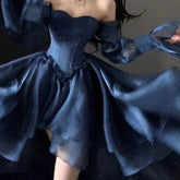 Sapphire Lake Goth Maxi Mini Dress Dark Academia Mermaidcore Kawaii Academia Y2K Cottagecore Coquette Fairycore Dollette Princesscore