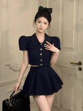 High Quality French Luxury Small Fragrant Tweed Two Piece Set Women Jacket Coat + Pleated Skirt Suit Fashion Summer 2 Piece Sets