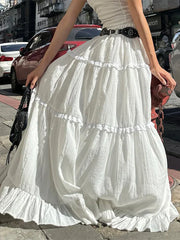 Folds Dress Sets Women 2 Piece Outfits Temperament Princess Dress Maxi Dresses For Women's Backless Top And Skirt Sets