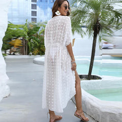 White Beach Dress Woman Black Cover Up for Swimsuit Beach Cover Woman Luxury 2025 Fashion Long Maxi Dress Outing Robe Beachwear