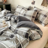 Skin-friendly Quilt Cover Plaid Style Duvet Covers Double Side Bed Cover постельное белье Home Comforter Covers(No Pillowcase)