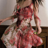 Rose Petal Tea at the Garden Picnic Dress Kawaii Academia Y2K Cottagecore Coquette Fairycore Dollette Princesscore