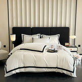 Luxury Hotel Bedding Sets Thick Brushed Bed Sheets White Duvet Cover Set Pillowcase Four Piece Fully Enclosed for Home Gift