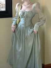 Elegant Midi Dresses for Women French Vintage Princess Party Dress High Waist A-line Prom Robe One Piece Vestidos Mujer New 2025