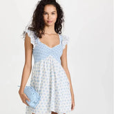 High Quality 2023 Summer Strap Sleeveless Elegant Women A-line Mini Dress