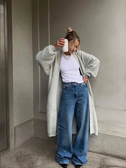 2025 Soft Knitted Set Women Autumn Winter Casual Long Sweater Cardigan with Belt & Vest Midi Dresses Solid Tracksuit