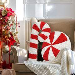 3D Christmas Candy Candy Pillow Cartoon Handmade Candy Plush Pillow Exquisite Sofa Couch Cushions Home Living Room Decor