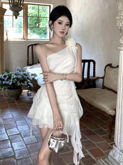 High Quality French Fashion Mini Dress For Women 2025 Summer Ladies Hotsweet Sleeveless Sexy Party Evening Dresses Vestidos