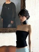 2024 Summer Sexy Slim Fit Strapless Tops Women+ Fashion New Mid-length Loose Bodycon Skirts Y2k E-Girl Two Piece Sets