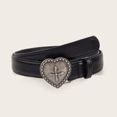 Gothic Fashion Vintage Peach Heart Cross Belt for Women Y2k Belt Diesel Belt for Lady Luxury Designer Jeans Dress Accessories