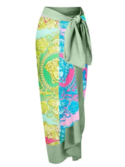 One Piece Swimsuit Women Swimwear Skirt Bowknot Cover Up Female Beachwear Dress 2025 New Brazilian Beach Bathing Suit