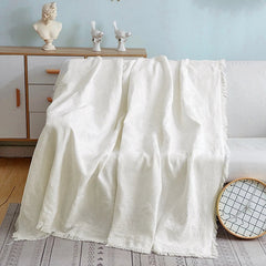 Nordic Sofa Blanket White Bohemian Throw Blankets with Tassel Outdoor Camping Picnic Mats Sofa Towels Home Decor Manta Blanca