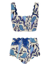 Printed Fashion Swimsuit and Beach Skirt Bikinis Sexy Erotic Suit Fashion Pieces for Slim Fit Luxury Summer Beach Elegance