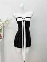 Bow Tie Lace-up Dress For Women Slim Sexy Lace Sleeveless Summer Mini Dress Woman Club Casual Dresses Femme 2023 New