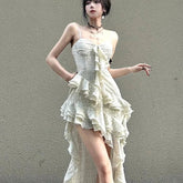 Fae's Bridal Veil Dress Kawaii Academia Y2K Cottagecore Coquette Fairycore Dollette Princesscore