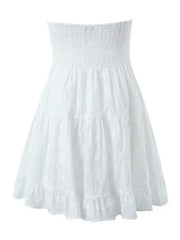 Bandage Lace Dress For Women 2025 Summer New Sleeveless Sexy Off Shoulder Dresses Ladies Holiday Lovely Beach Dress Femme