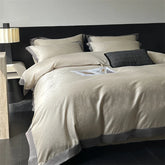 Lyocell Cotton Bed Linens Jacquard Bedding Set Sheet Pillowcase Quilt Cover Ru Queen King Size