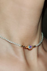 Oval Bead Pearl Necklace