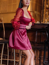 Gauze Long Sleeves Mini Dress