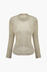 Open Knit Pullover Cover-Up Top