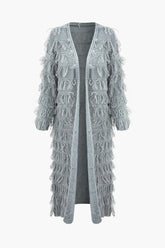Fringe Long Sleeve Sweater Cardigan