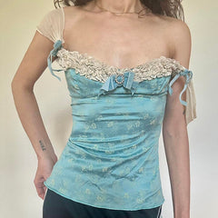 Baroque Style Satin Bustier Top