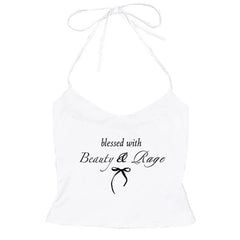 Beauty & Rage Y2K Halter Top