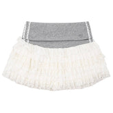 Blokette Ruffle Lace Mini Skirt