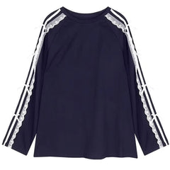 Blokette Side Stripe Lace Long Sleeve